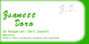 zsanett doro business card